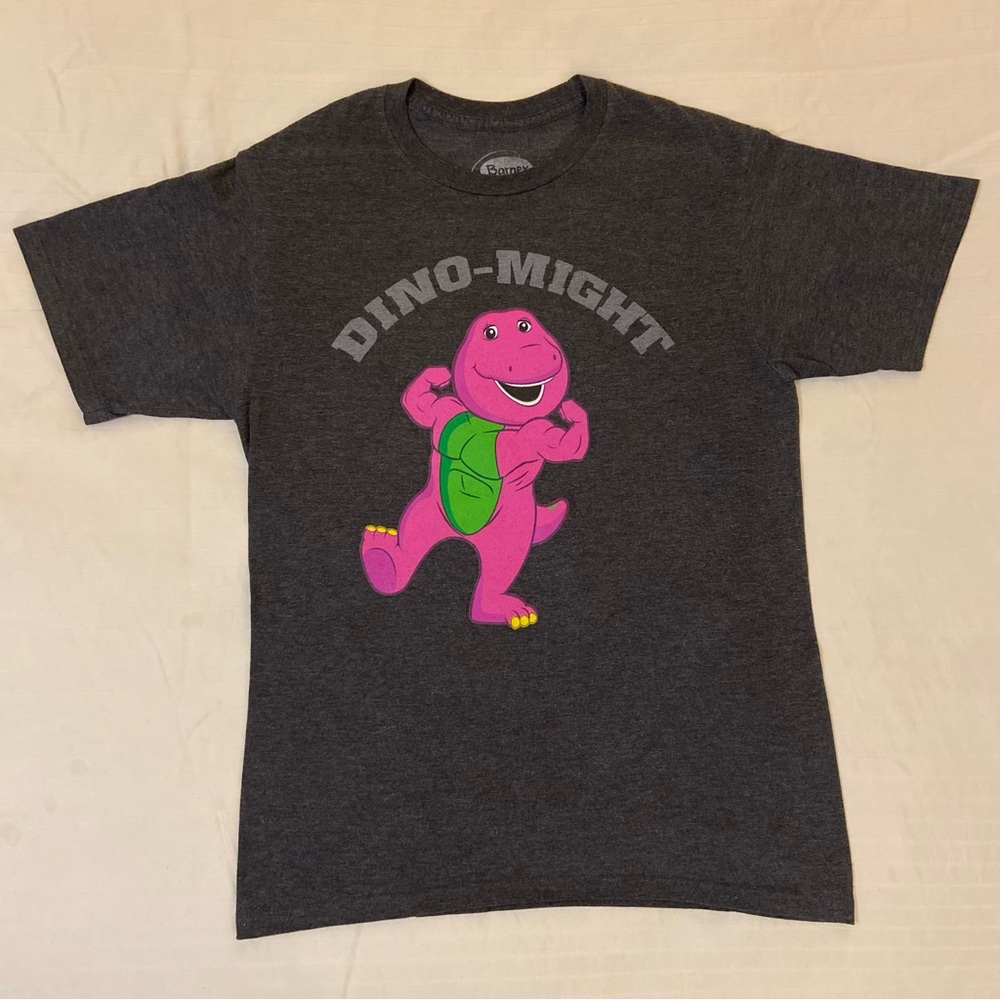Barney Dino-Might buff gym t-shirt sz M